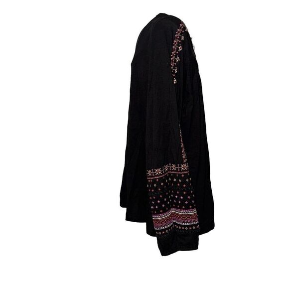 GREAT CONDITION J.Jill Embroidered Ladder Stitch Peasant Top Womens Size PL  Bas - Picture 3 of 9